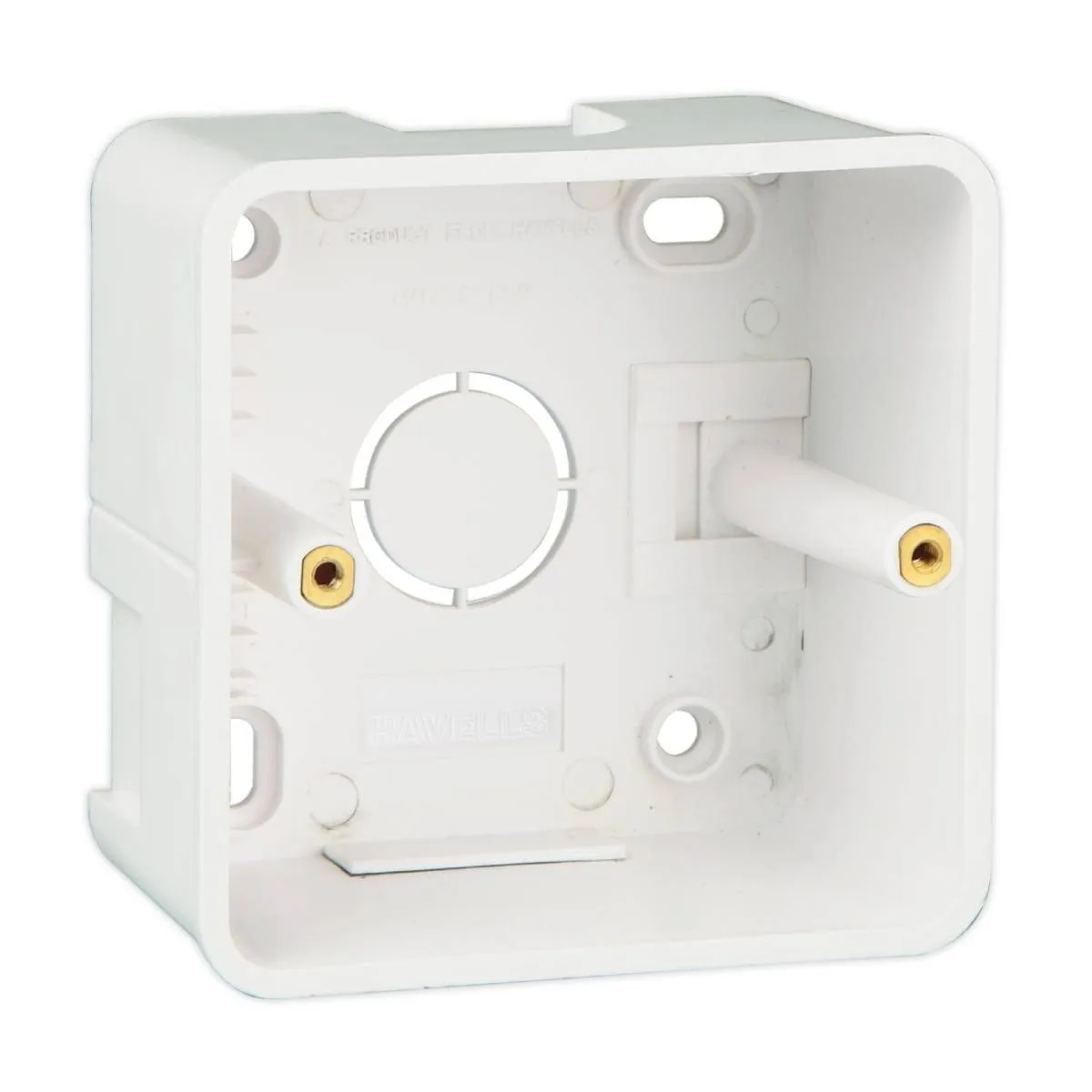 Havells 1 M / 2 Module (8.9x8.9) cm / (3.5X3.5) Surface Mounting Plastic Boxes for Coral