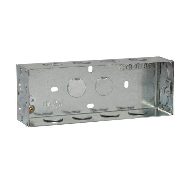 Havells 8 M Box(H) with 6 Clamp (22.7x7.6) cm / (9X3) Flush Metal GI Boxes - All Range Havells 8 M Box(H) with 6 Clamp (22.7x7.6) cm / (9X3) Flush Metal GI Boxes - All Range
