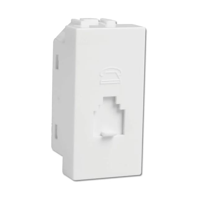 Havells Telephone Socket -1M Coral Series - Support Modules White Havells Telephone Socket -1M Coral Series - Support Modules White