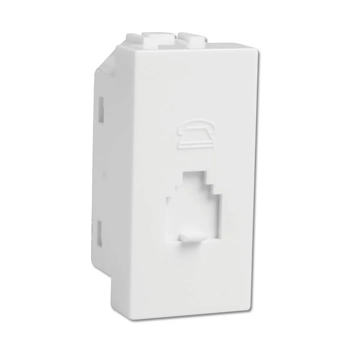 Havells Telephone Socket -1M Coral Series - Support Modules White
