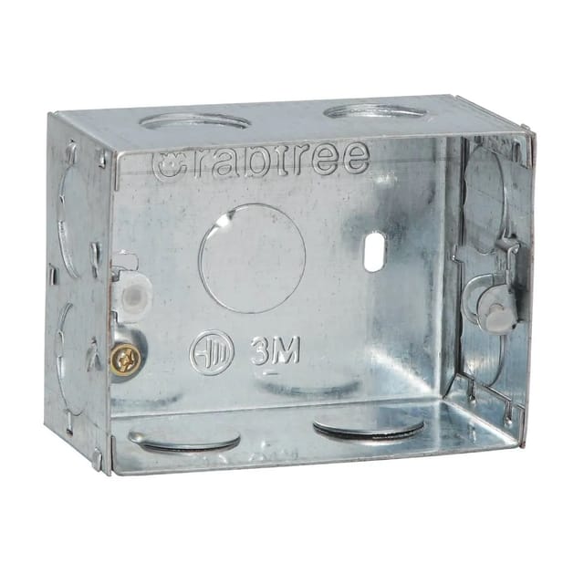 Havells 3 M Box (10.58x7.6) cm / (4X3) Flush Metal GI Boxes - All Range Havells 3 M Box (10.58x7.6) cm / (4X3) Flush Metal GI Boxes - All Range