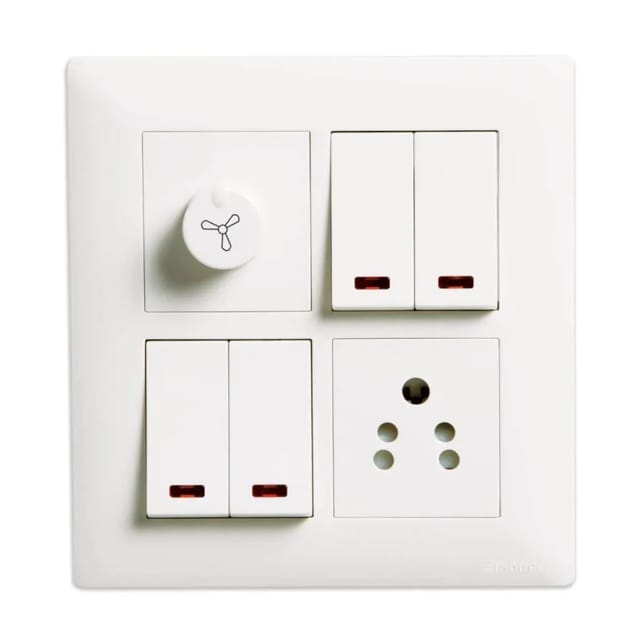 Havells Athena Modular Combined Plates - Classic PC Athena Classic Chalk White Classic Chalk White Havells Athena Modular Combined Plates - Classic PC Athena Classic Chalk White Classic Chalk White