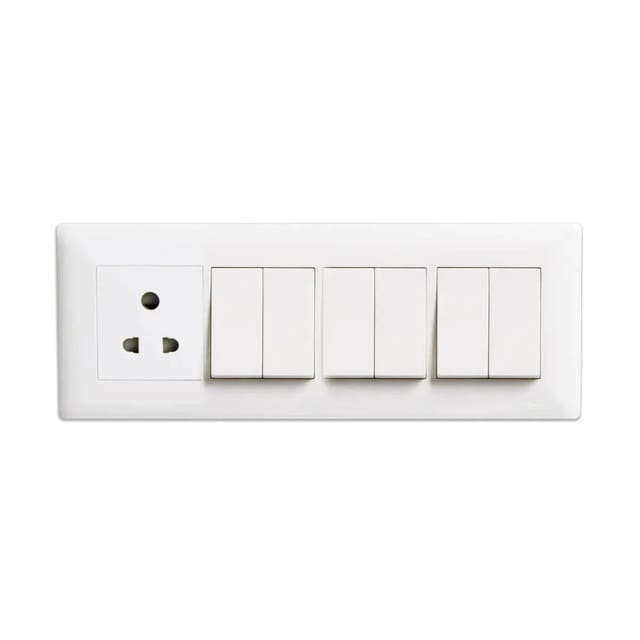 Havells Athena Modular Combined Plates - Classic PC Athena Classic Chalk White Classic Chalk White Havells Athena Modular Combined Plates - Classic PC Athena Classic Chalk White Classic Chalk White