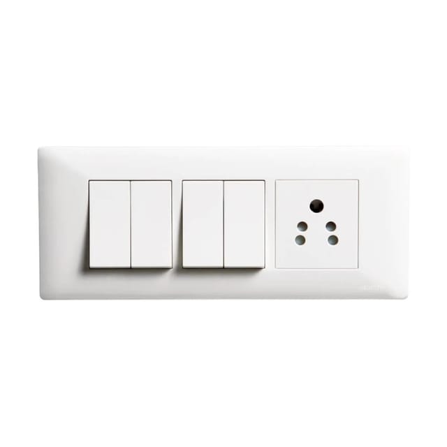 Havells Athena Modular Combined Plates - Classic PC Athena Classic Chalk White Classic Chalk White Havells Athena Modular Combined Plates - Classic PC Athena Classic Chalk White Classic Chalk White