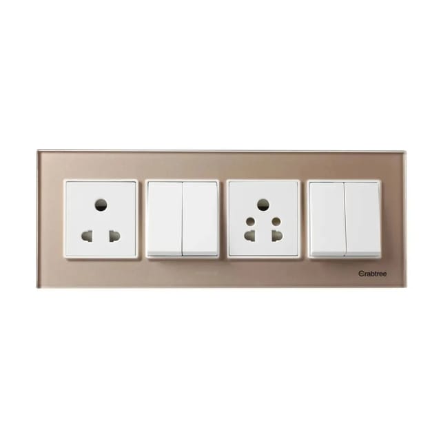 Havells Modular Combined Plates - Glassique 8M (H) Modular Combined Plates - Glassique Stone Beige Havells Modular Combined Plates - Glassique 8M (H) Modular Combined Plates - Glassique Stone Beige