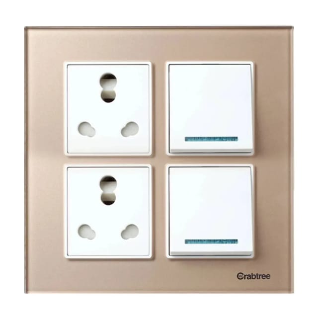 Havells Modular Combined Plates - Glassique 8M (S) Modular Combined Plates - Glassique Stone Beige Havells Modular Combined Plates - Glassique 8M (S) Modular Combined Plates - Glassique Stone Beige