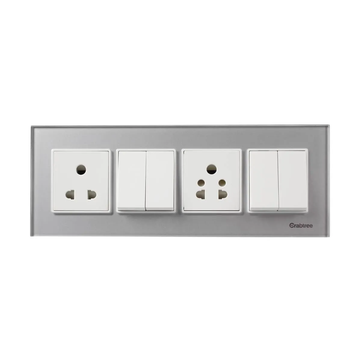 Havells Modular Combined Plates - Glassique 12M Modular Combined Plates - Glassique Silky Silver