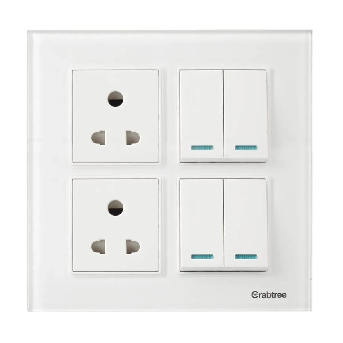 Havells Modular Combined Plates - Glassique 8M (S) Modular Combined Plates - Glassique Artic White