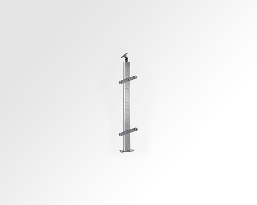 Godrej SS Railing Steel with Glass Balustrade Holder sideways