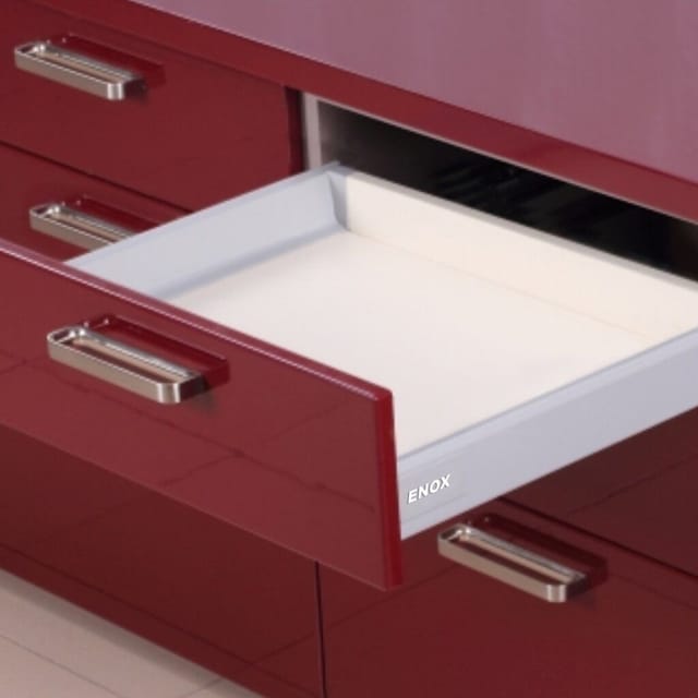 Enox Ella double wall N Height = 95mm, L=400mm, 40kg capacity, Silk White Enox Ella double wall N Height = 95mm, L=400mm, 40kg capacity, Silk White