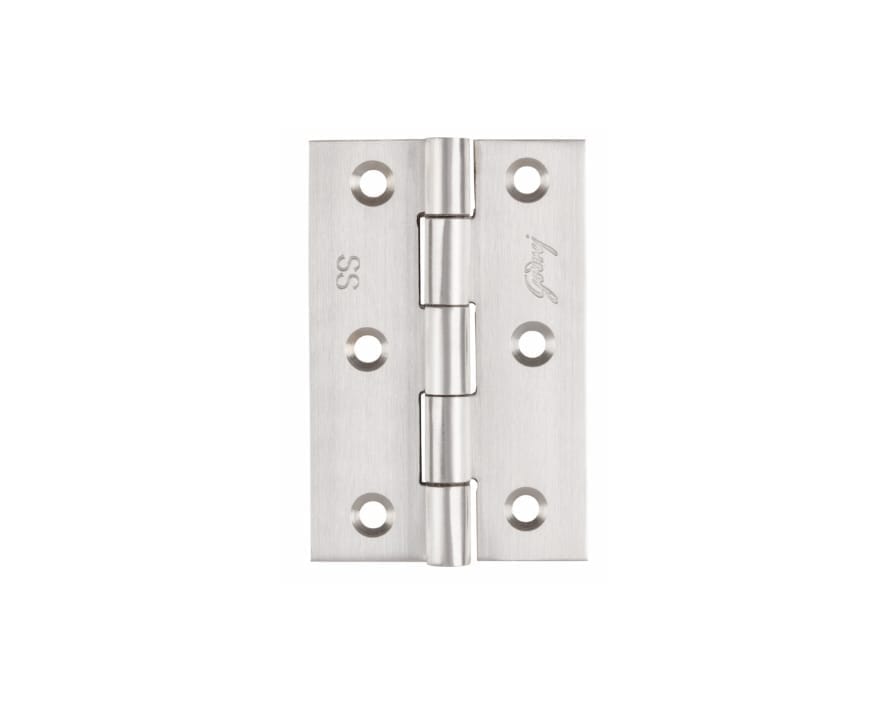 Godrej SS304 Hinge 100x75x2.5mm Plain Joint (4x10)