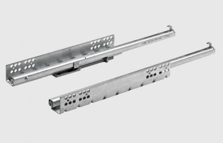 Hettich Quadro 25 Partial Extention Push To Open Drawer Slides- 450 Mm (Zinc) Hettich Quadro 25 Partial Extention Push To Open Drawer Slides- 450 Mm (Zinc)
