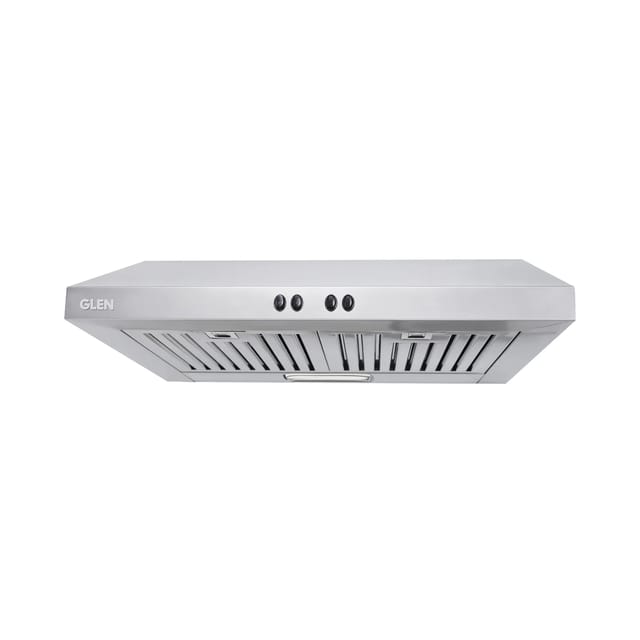 GLEN Straight Line Kitchen Chimney with Push Button Control, Baffle filters 60cm 1000 m3/h -Silver GLEN Straight Line Kitchen Chimney with Push Button Control, Baffle filters 60cm 1000 m3/h -Silver